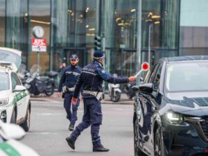 Posto di blocco polizia